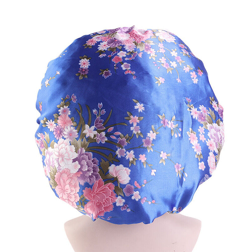 US Extra Large Long Hair Care Satin Bonnet Cap Night Sleep Hat Head Wrap Cover